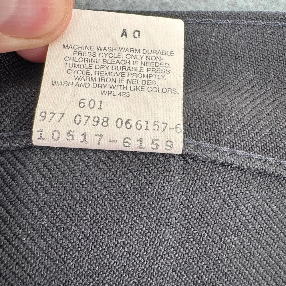 Vintage 90s Levi's Pants Mens 36x29 Black 517 Sta-Prest Dacron Polyester Bootcut